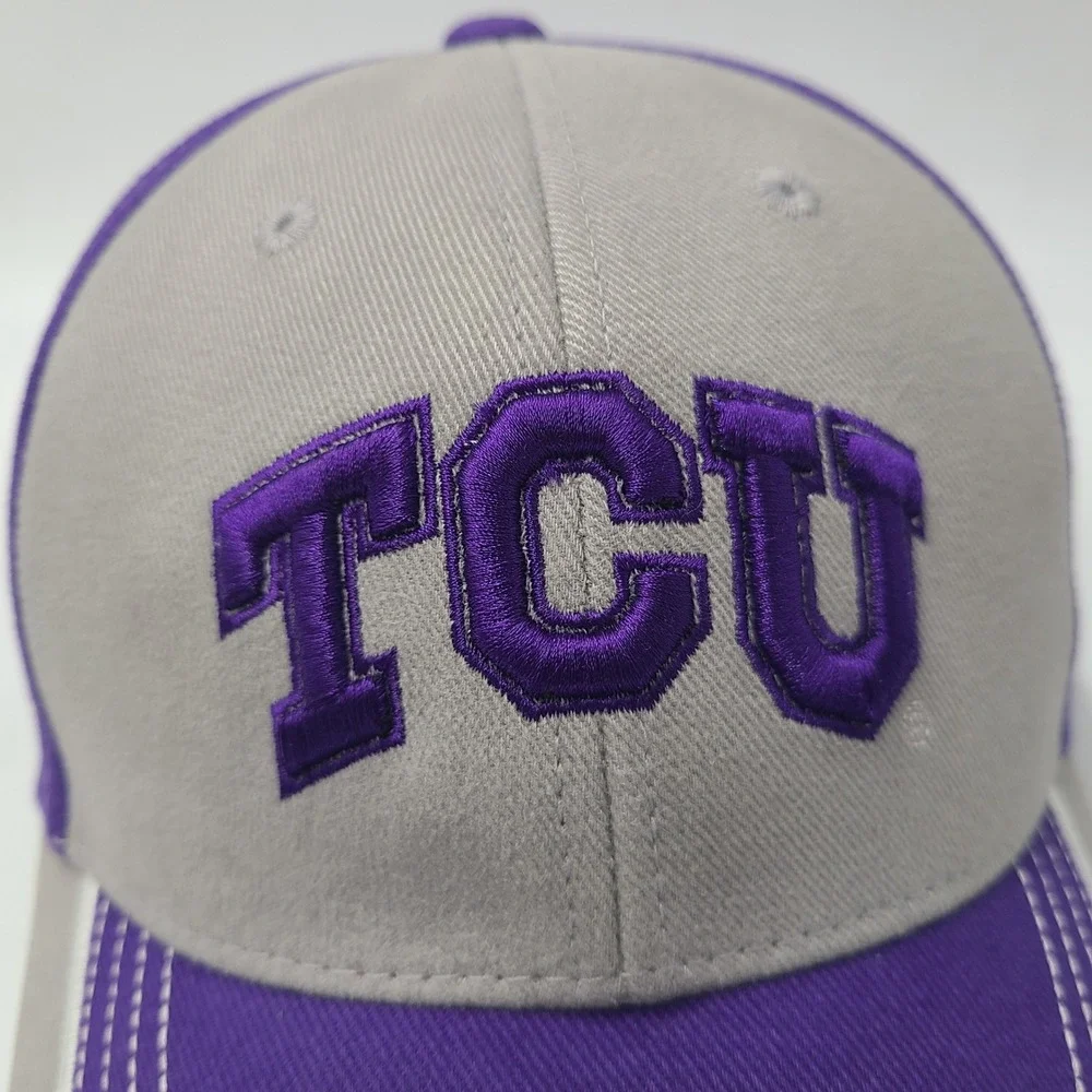 TCU Horned Frogs Hat Adjustable Captivating Headwear Gray Purple NCAA University